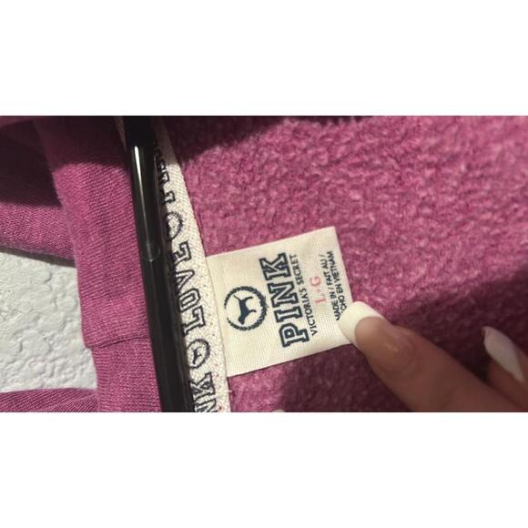 Victoria's Secret Pink Hoodie - Purple and White - Picture 8 of 8